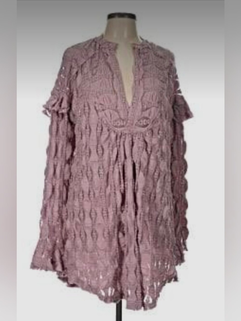 Free People Candy Shop Tunic M Purple Women's Top Tunic